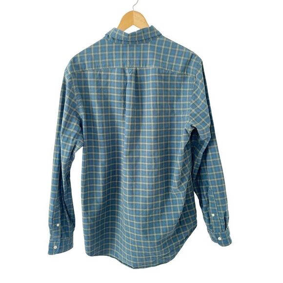 Ralph Lauren Blue Label Green Blue Plaid Long Sleeve Cotton Dress Shirt - Picture 2 of 7
